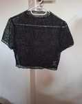 Crop top na plaze siateczkowy przezroczysty  halka przeswitujacy Trans