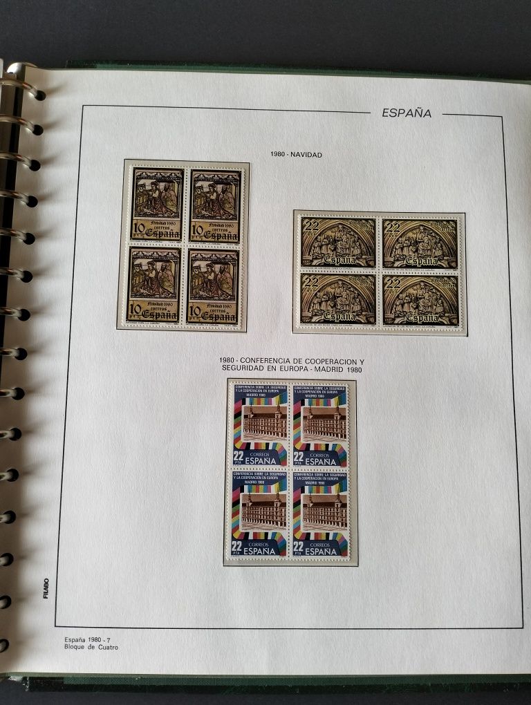 Coleção de blocos de 4 selos, Espanha
