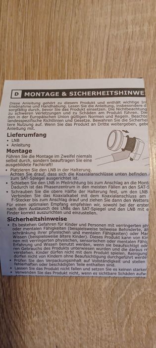 Cyfrowy konwerter Quattro LNB