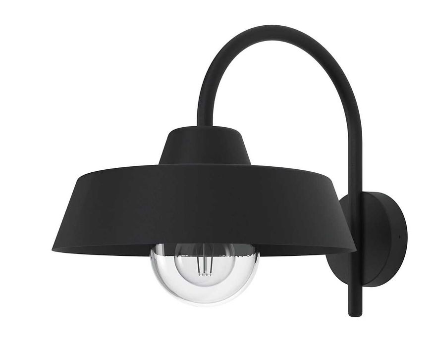 GoodHome Fixed Gloss Black lampa ścienna zewnętrzna (średnica) 30 cm