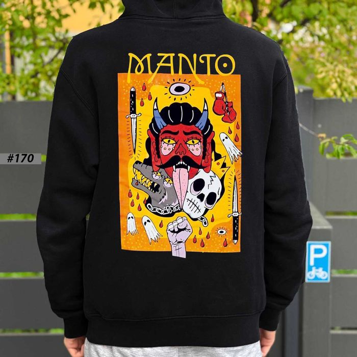 Худи MANTO Society Черное | Зипка Кофта МАНТО | Биг Лого Принт