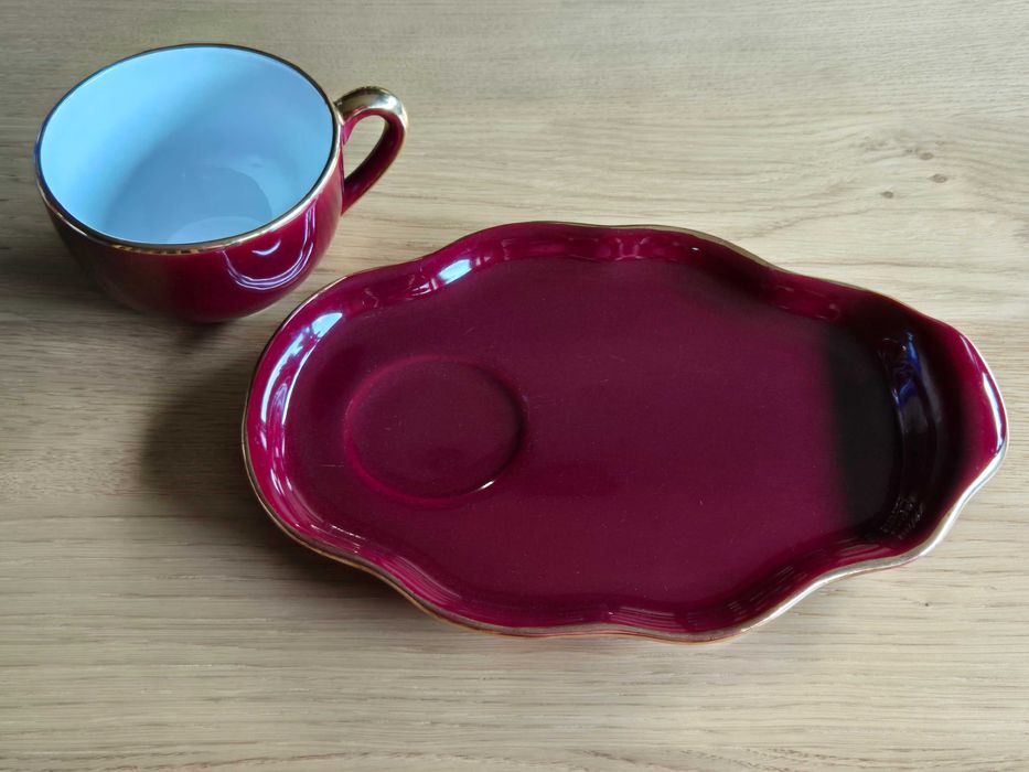 Chavena Almoçadeira e Travessa - Fábrica Raúl da Bernarda Alcobaça