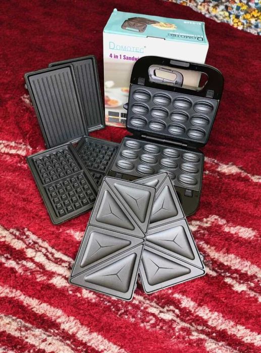 Вафельниця сендвічниця горішниця гриль 4 в 1 прилад 1200 вт