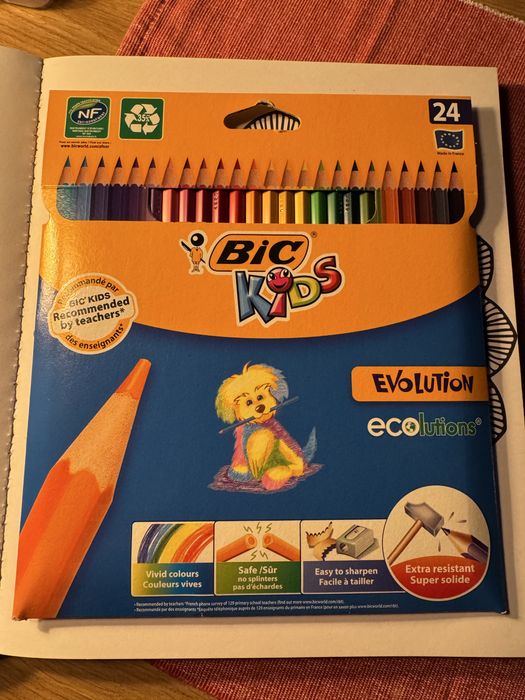 Nowe kredki bic Evolution 24kolory