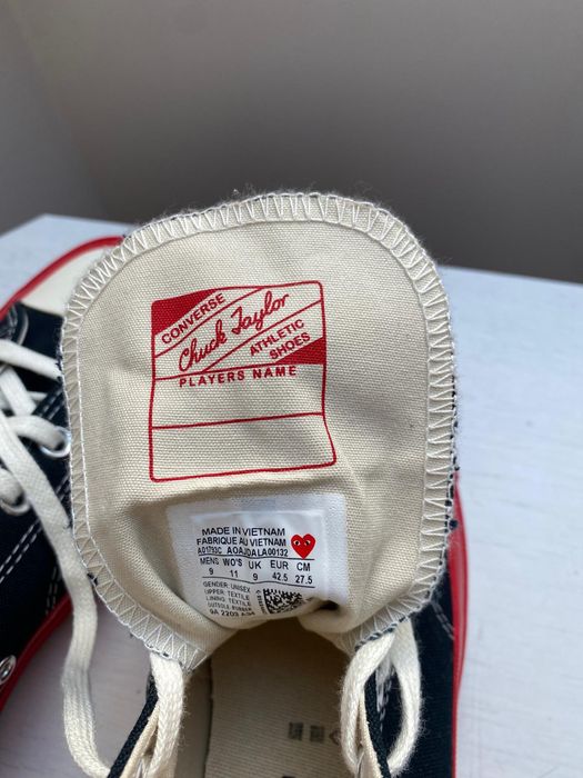 Converse all star Chuck taylor comme des garçons 42 42,5 nowe z metką