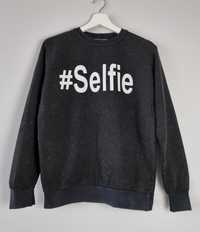 Czarna bluza z napisem #Selfie damska rozmiar M