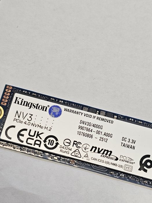 Накопичувач SSD M.2 2280 4TB Kingston (SNV3S/4000G)