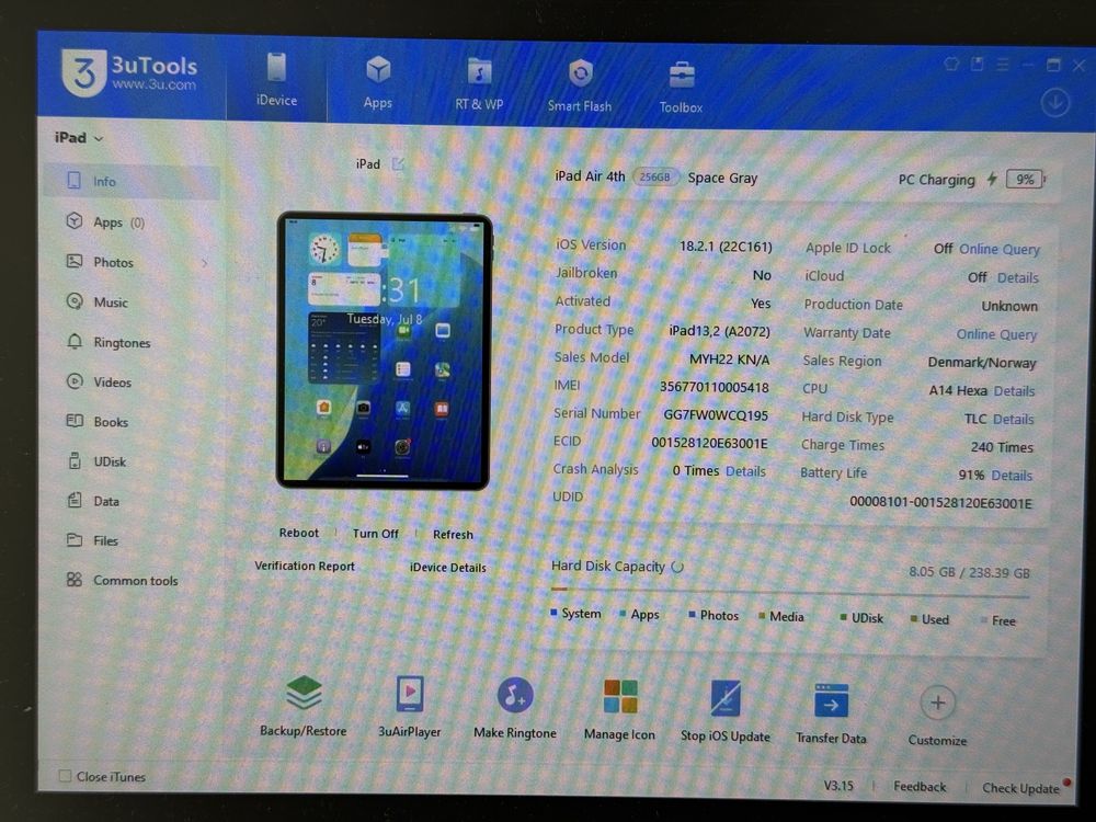 iPad Air 4 (A2072) - 256GB - Cellular (LTE) - faktura VAT 23%