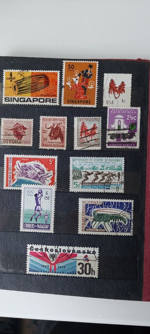 Klaser ze znaczkami pocztowymi