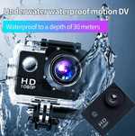 Kamerka sportowa HD - 1080P - wodoodporna - 16MP - uchwyty - 6szt