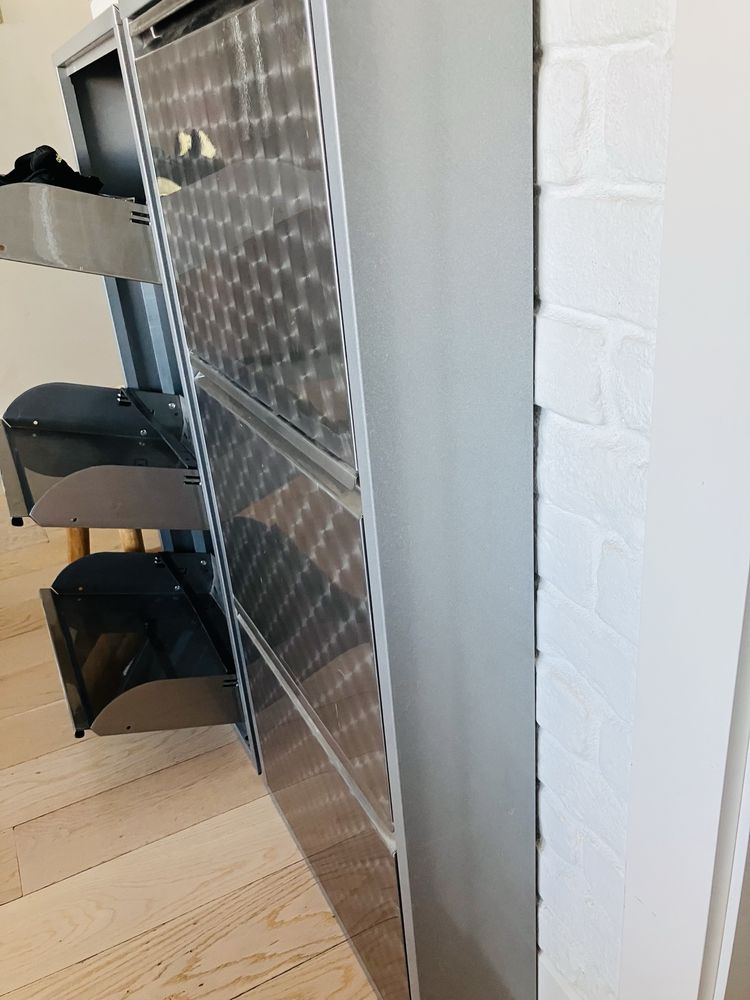 Szafka na Buty CARUSO 50X103 cm Srebrna KARE DESIGN