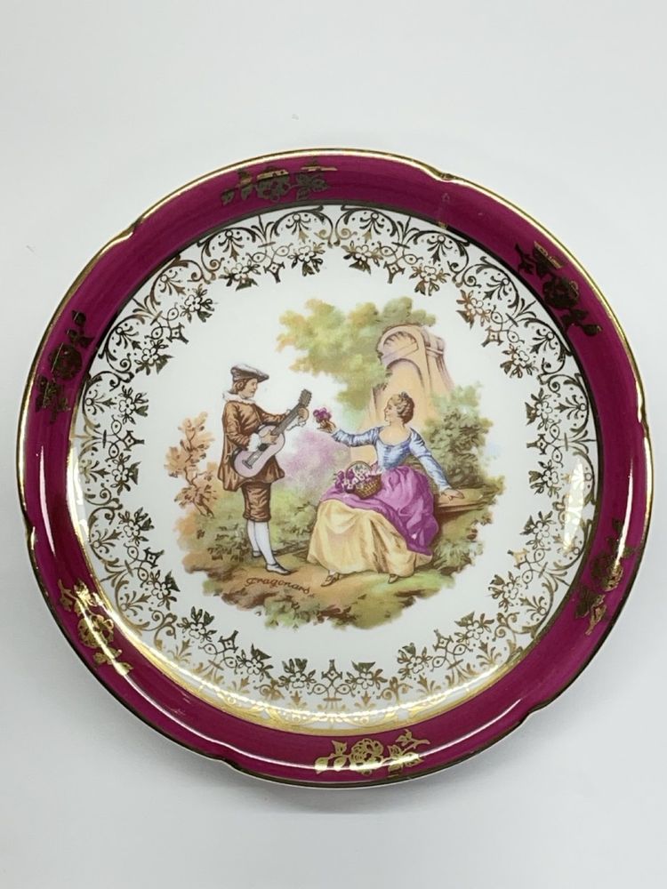 Тарелка  Limoges 22 K gold