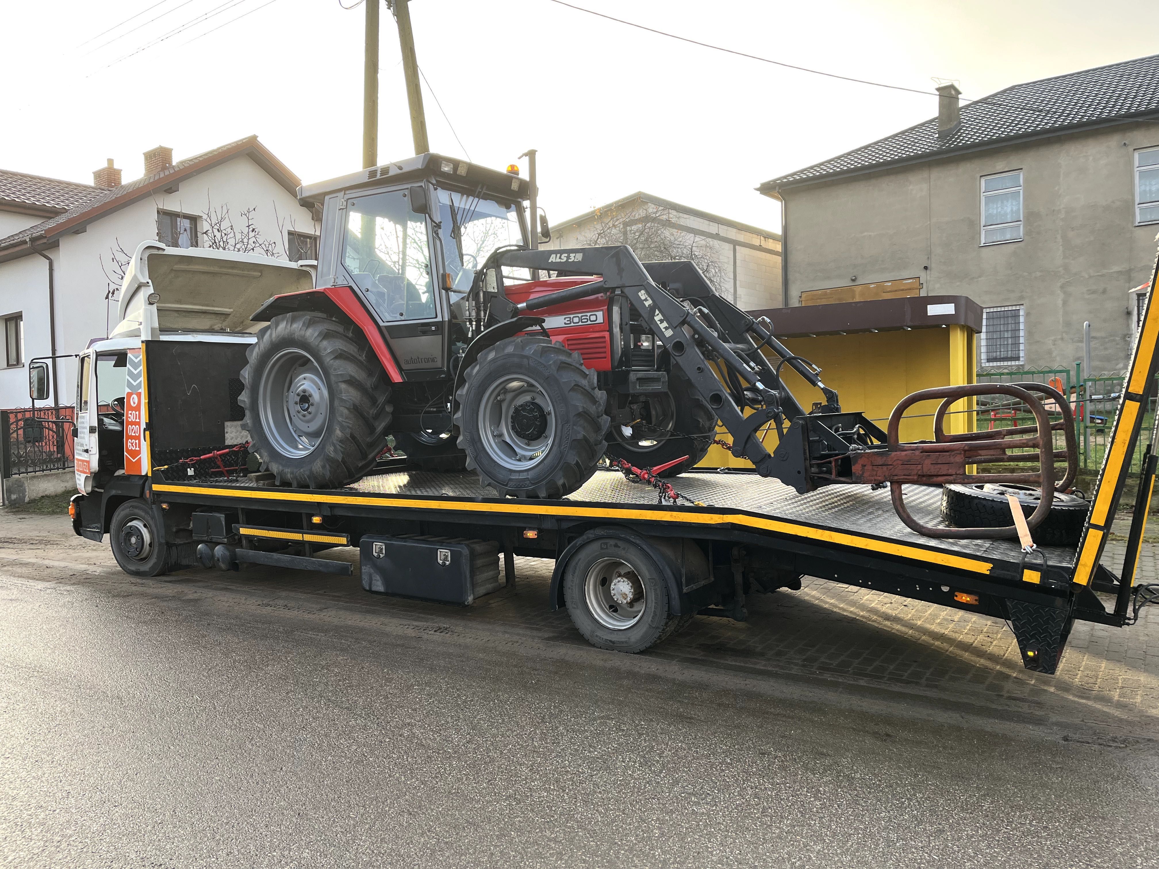 Transport/przewóz maszyn, pojazdów, ciągników rolniczych itp.