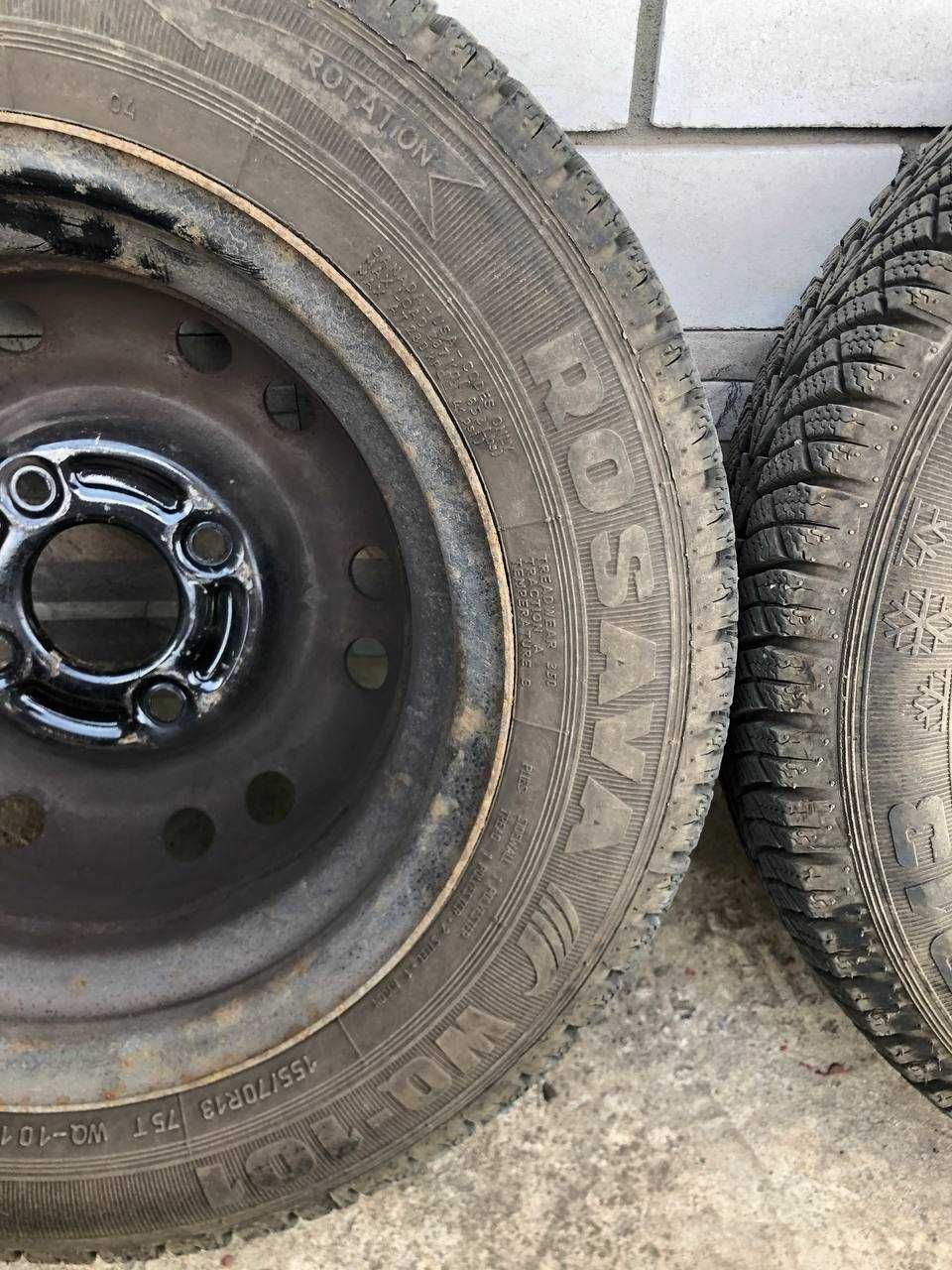 Диски с зимней резиной 155/70 R13 на Daewoo Matiz