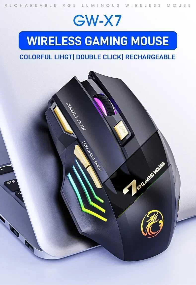 Mysz bezprzewodowa gamingowa IMICE GW-X7 3200 DPI Dual Mode