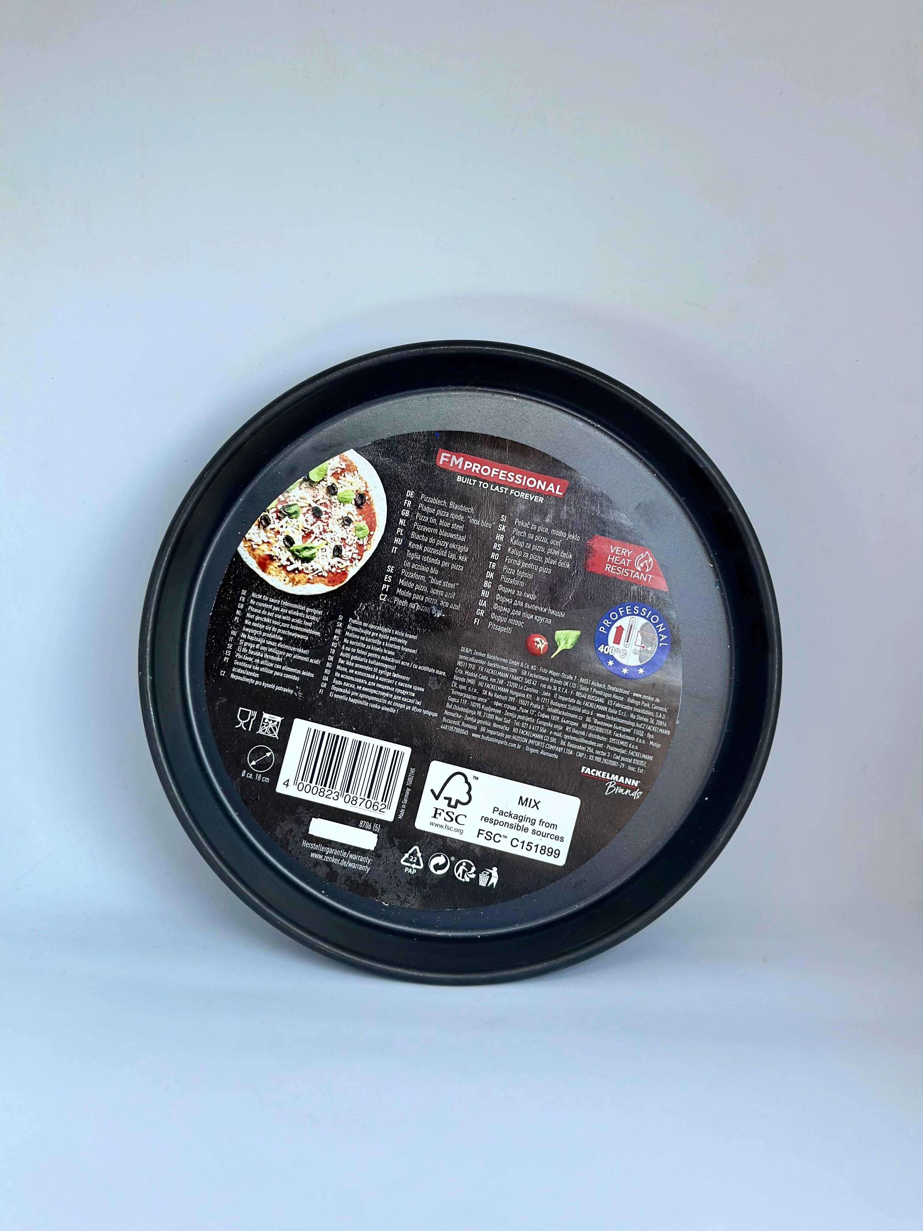 FMprofessional Niemiecka blacha do pizzy 18 cm Stal nierdzewna kod 306