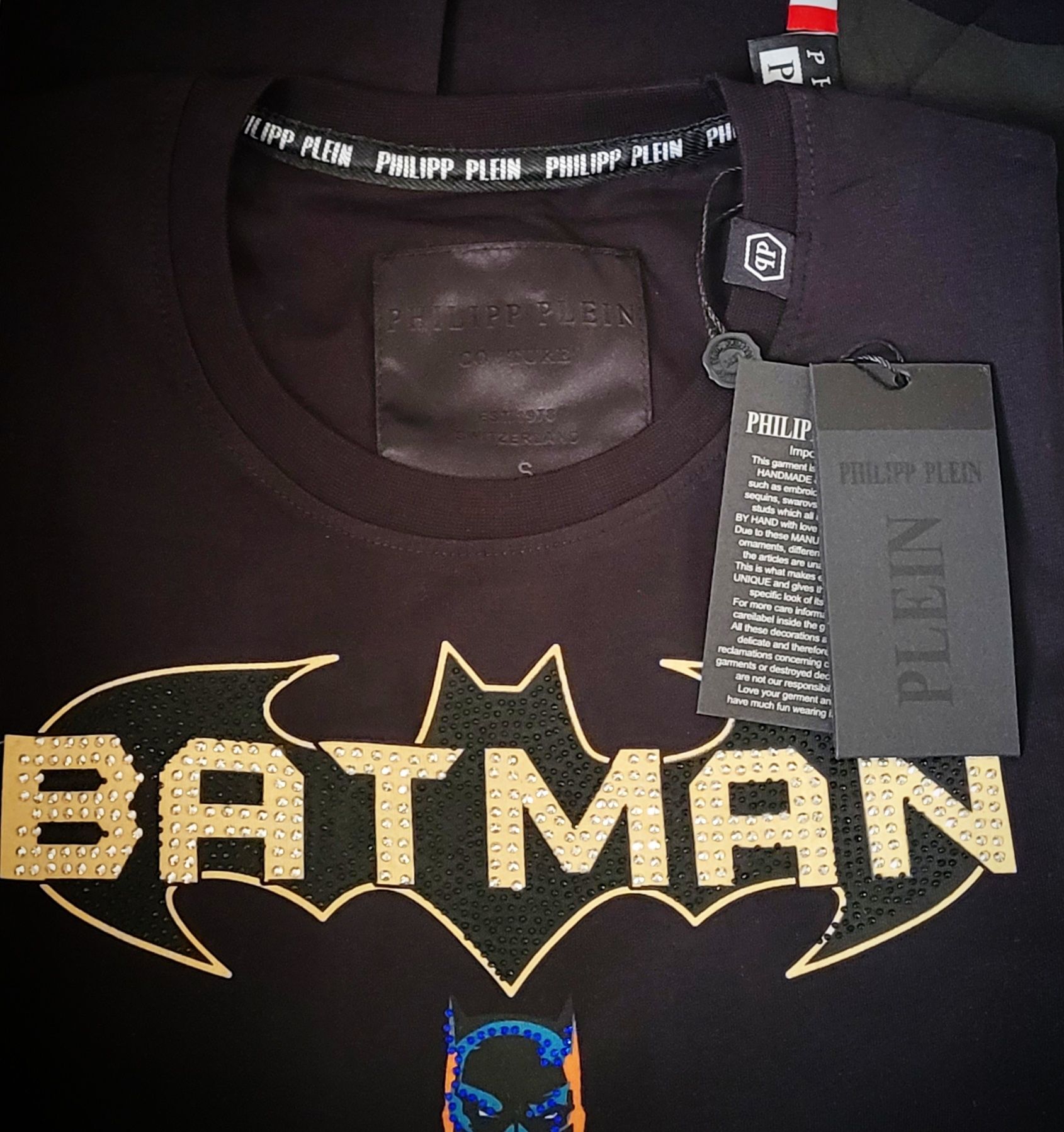 Philipp Plein Koszulka motyw z Batman Unikatowy model  Okazja