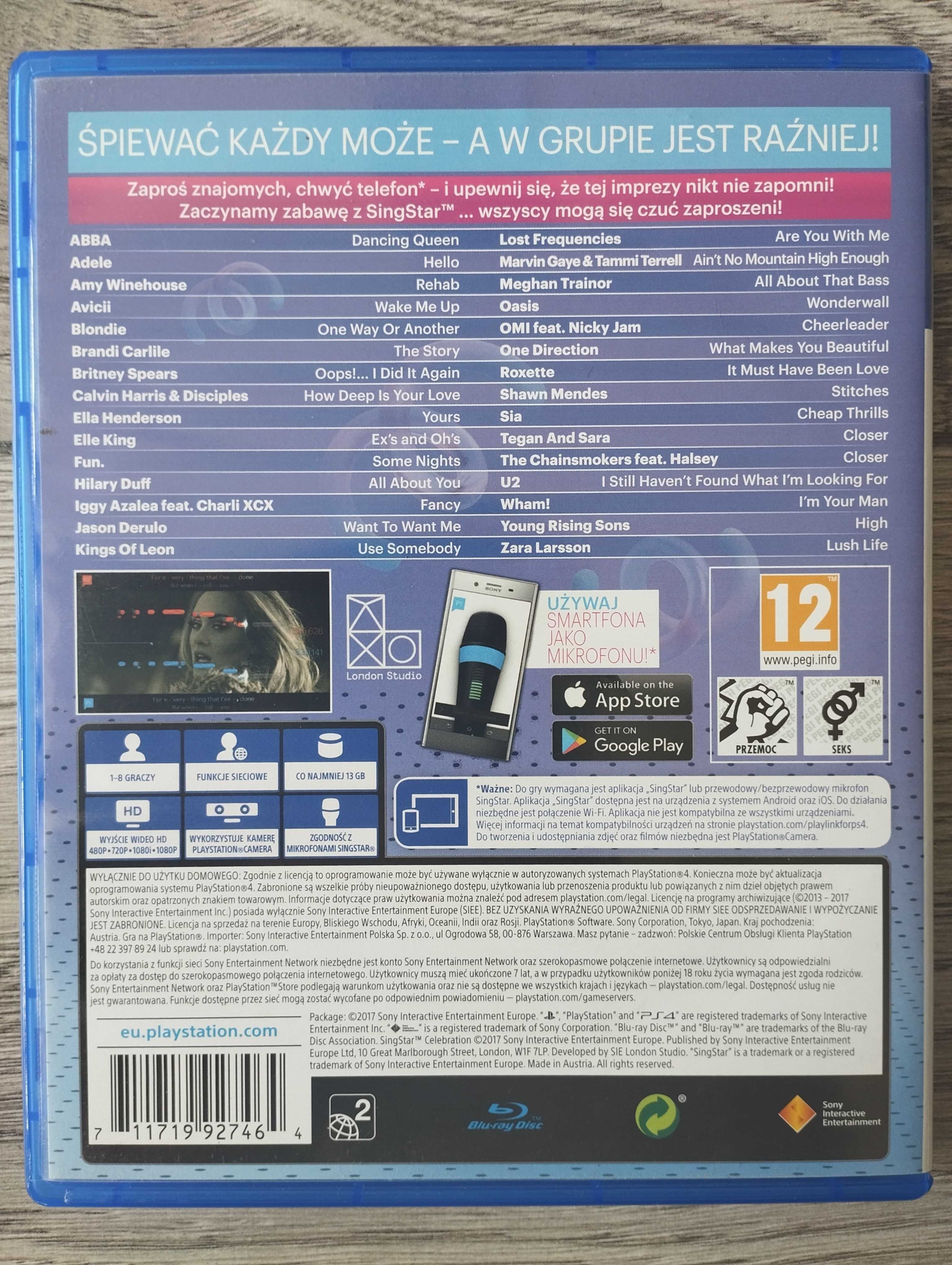 Gra SingStar Celebration PS4 Playstation