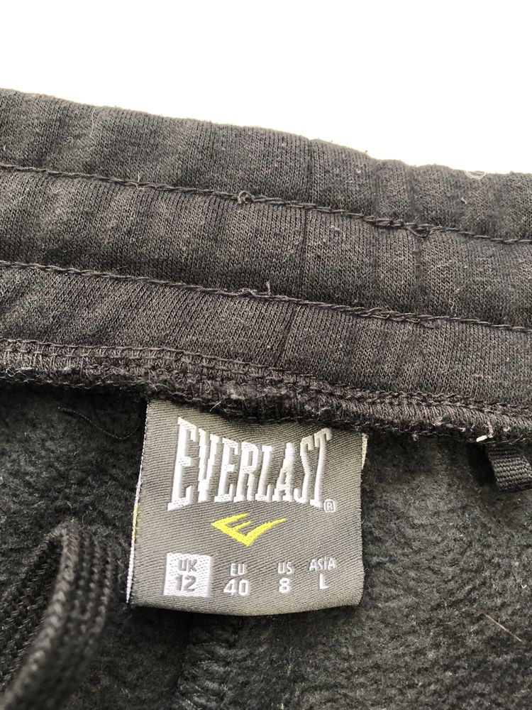 Spodnie dresy Everlast rozmiar L czarne różowe