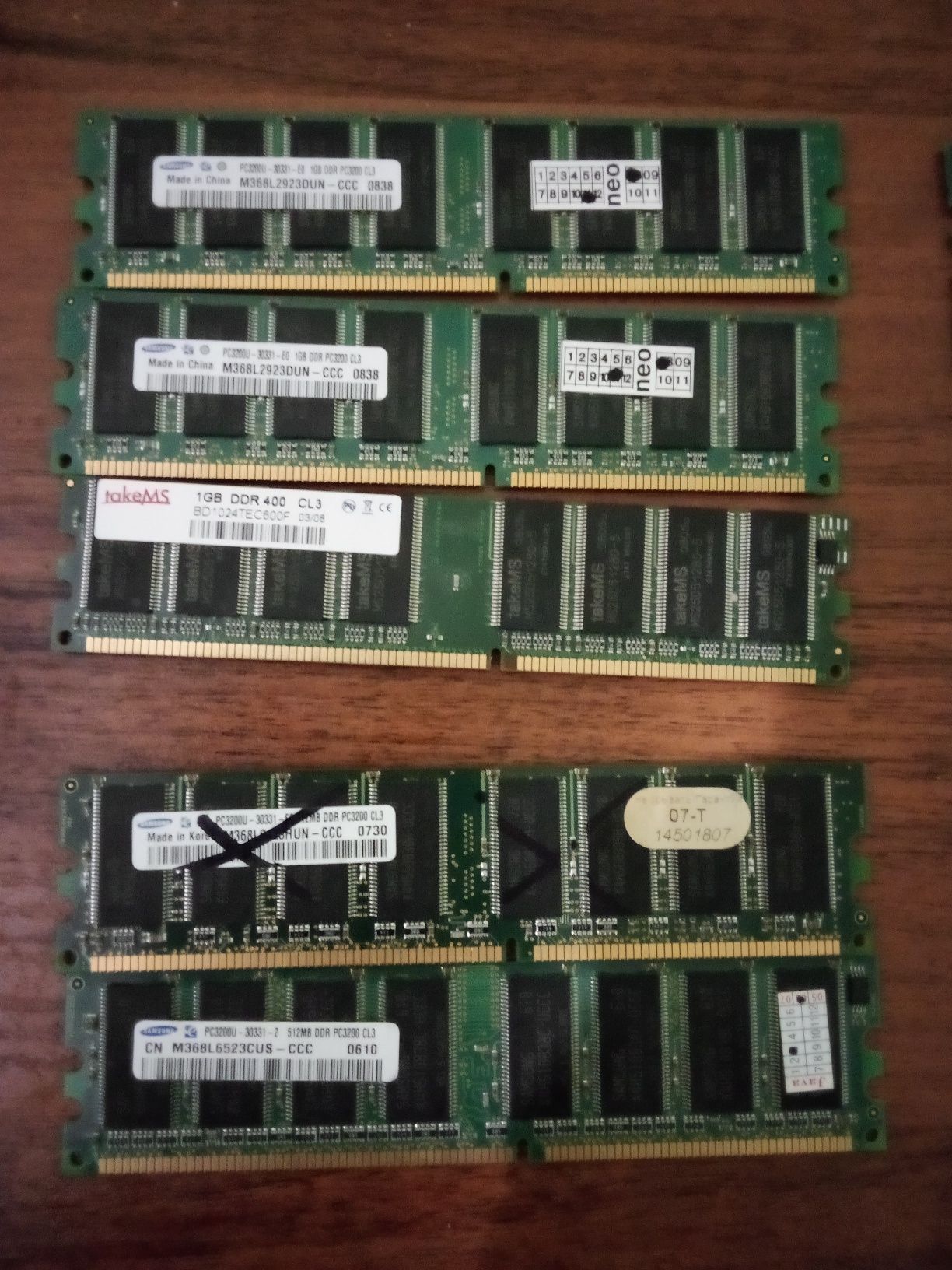 Оперативна пам'ять 1gb, 512mb, 256mb