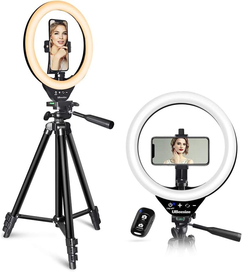 Lote de Ring Light UBeesize 10 c Tripé