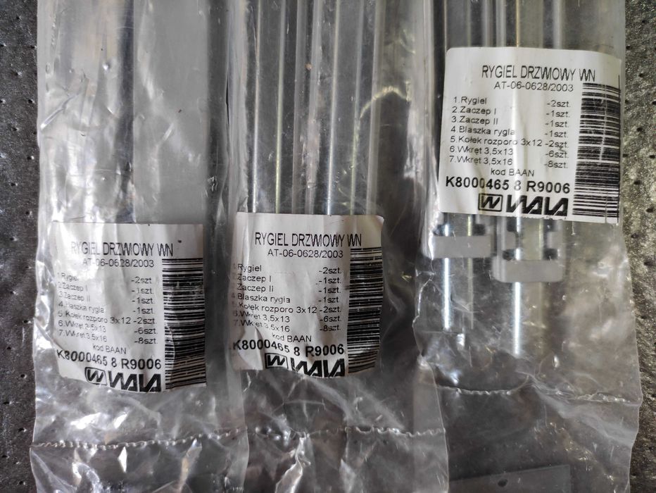 Rygiel drzwiowy nawierzchniowy WN / Rygiel drzwiowy SLIM - 7 kompletów