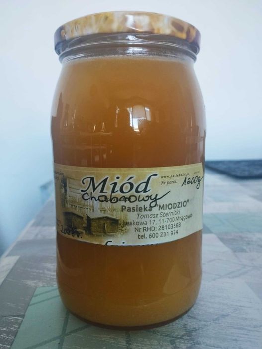 2 miody chabrowe, naturalne z Mazur