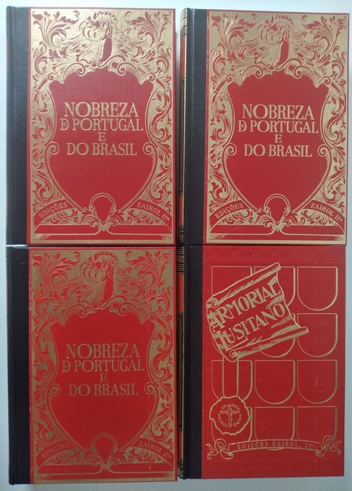 Nobreza de Portugal e Brasil e Armorial Lusitano - 4 livros novos  90€