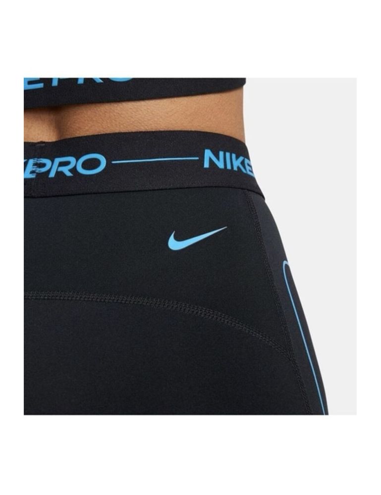 Велосипедки Nike pro S Чорні з принтом