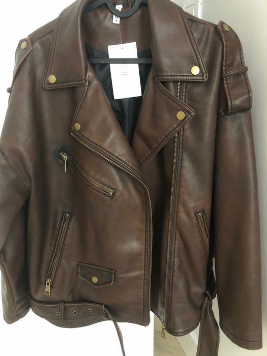 Kurtka brąz skóra nowa z papierową metką okazja