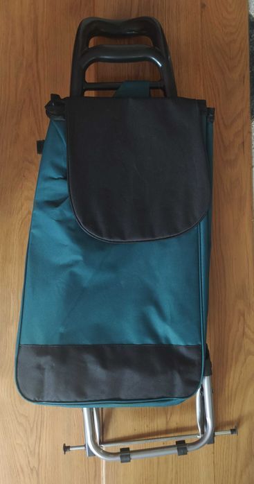 Torba wózek Zakupowy Semi Line BSL172 na kółkach na zakupy turkus