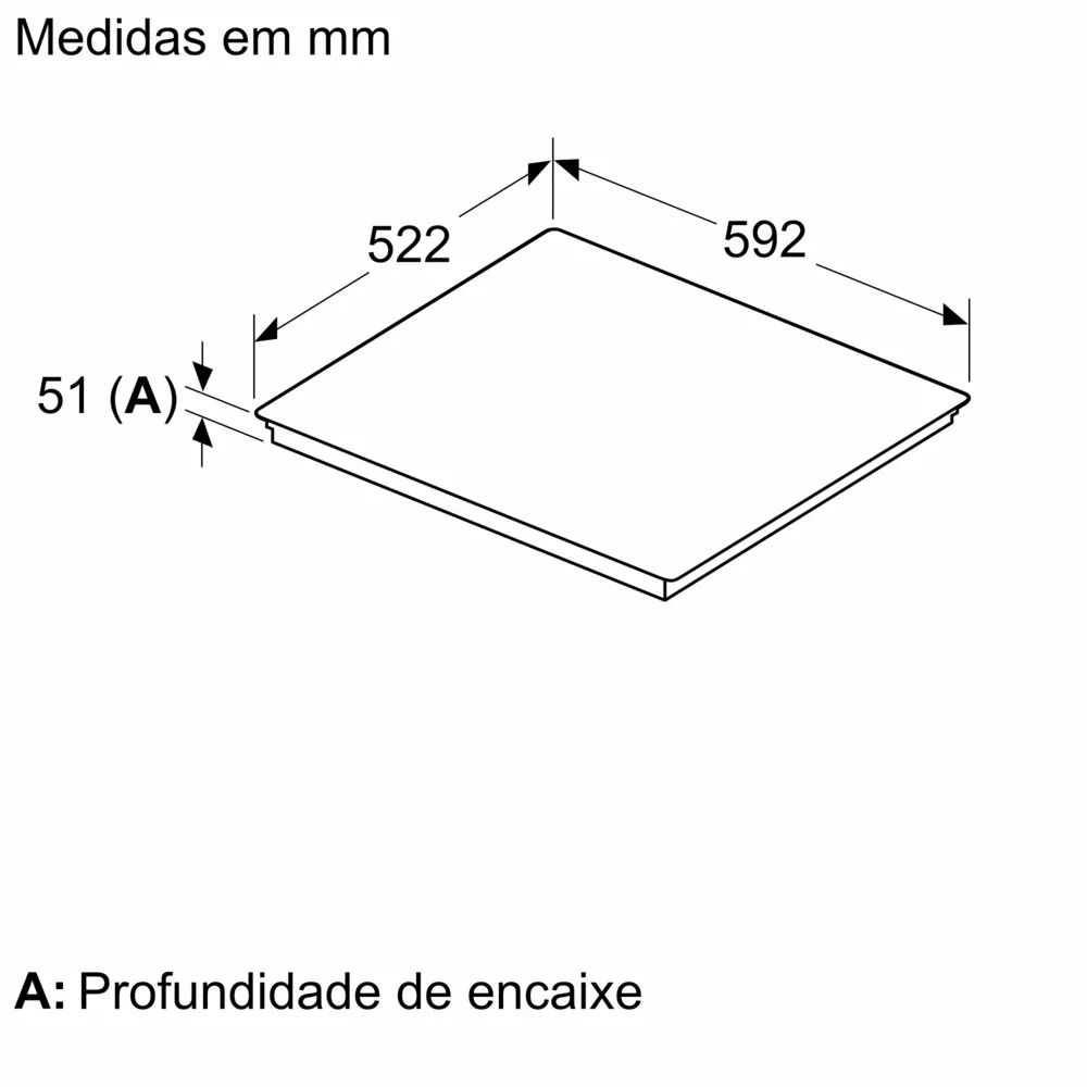 Placa de indução Bosch PVS631HC1E  Serie 6