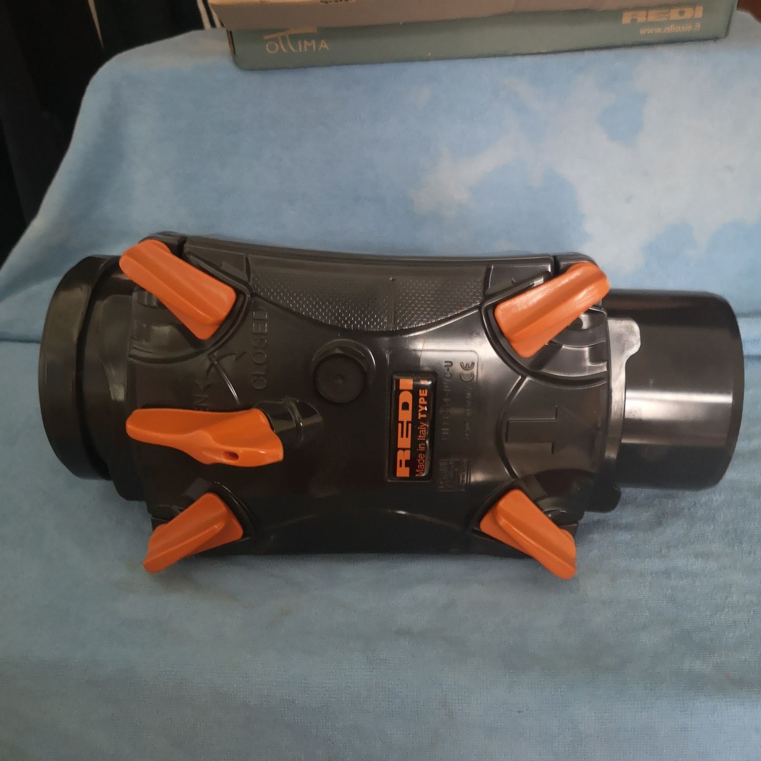 Válvula de retenção para esgoto Ottima 110 mm com fecho de segurança 1