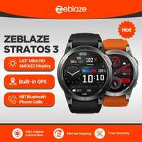 Смарт годинники Zeblaze Stratos 3 black, IP68, екран 1,43'' AMOLED