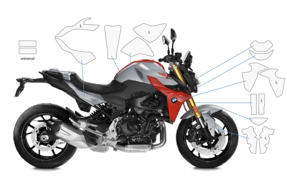 Плівка захисна оригінал на мотоцикл BMW F900 R