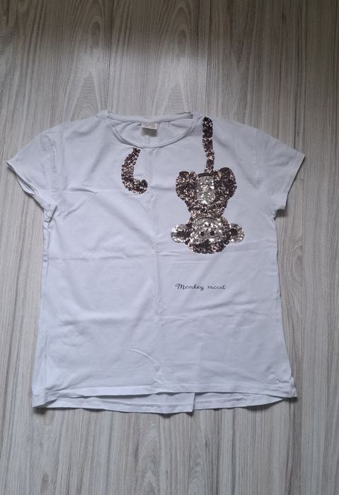 Tshirt bluzka Zara r 164 biała