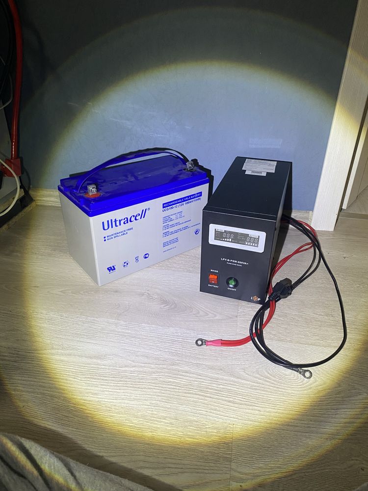 LogicPower UPS12V LPY-B-PSW-800VA+ акумулятор 100АH Ultracell