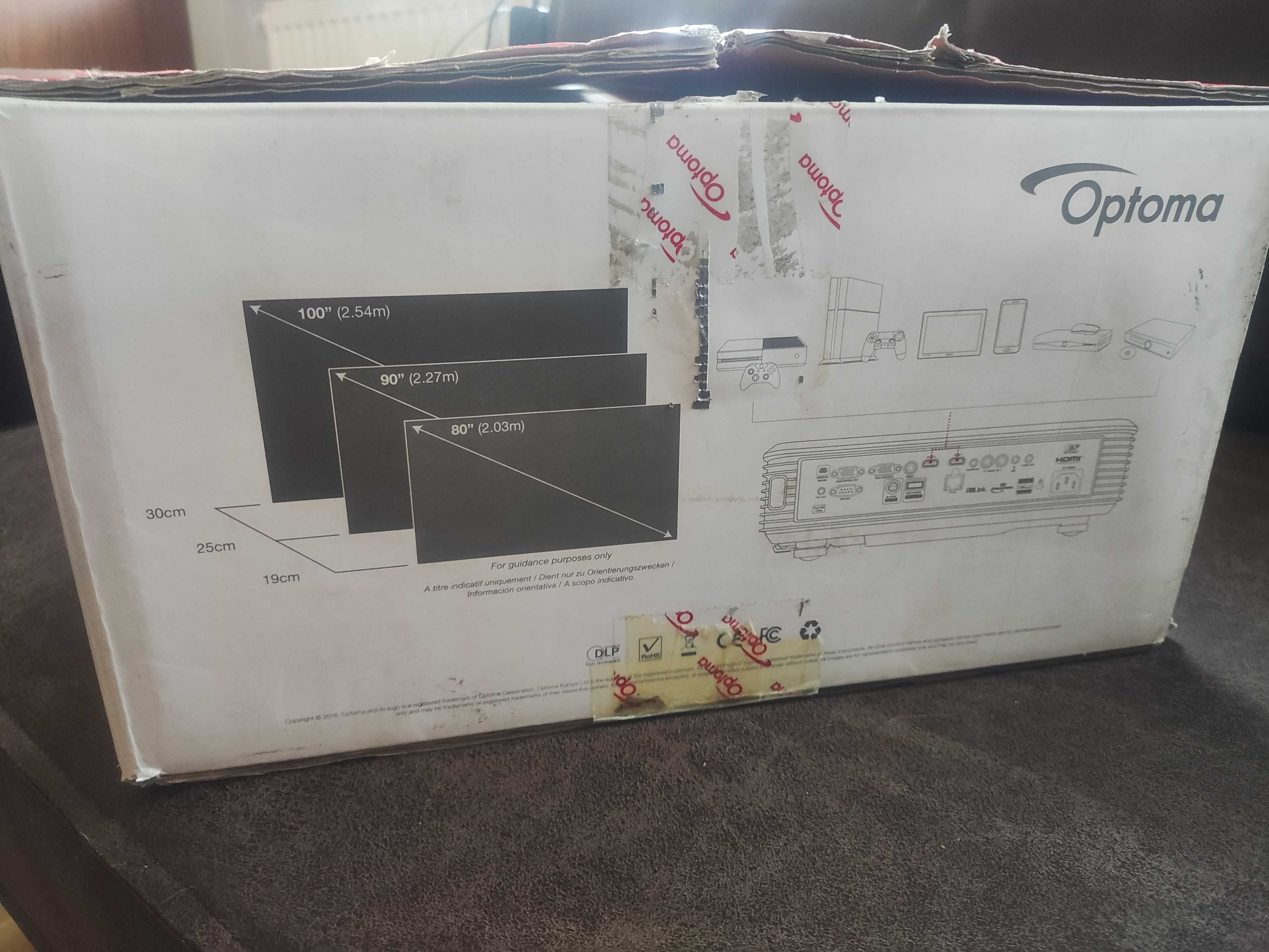 projektor krótkiego rzutu  UST DLP Optoma GT5500+, stan idealny