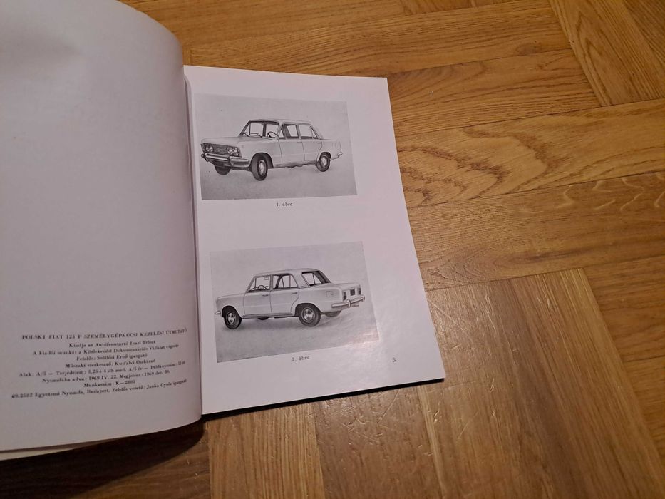 Oryginalna instrukcja obsługi FSO Polski Fiat 125p po węgiersku 1969