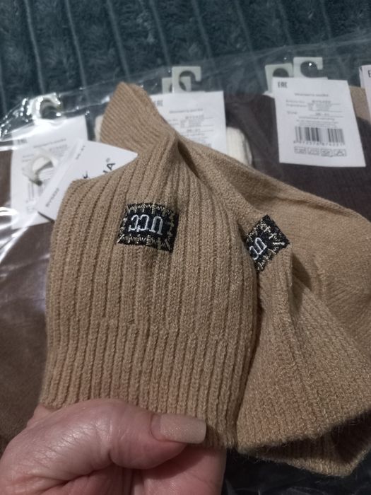Трендові високі шкарпетки з шерсті лами з логотипом ugg, ЄР 36-41