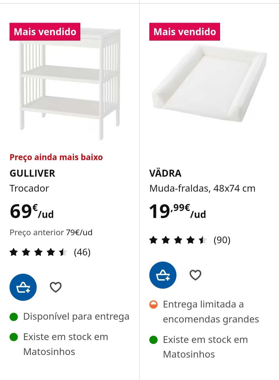 Muda fraldas ikea branco