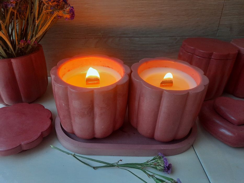 Аромосвіча з соєвого воску ручної роботи 200 грам