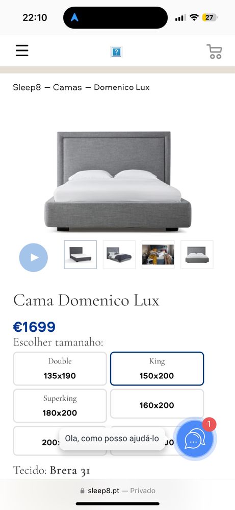 Cama King Domenico Lux Sleep 8
