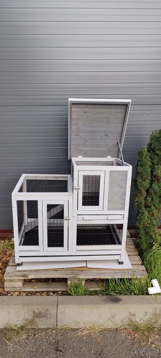 Klatka dla królików MaxxPet 95x63x93 cm - Szara
