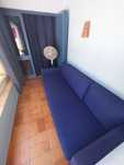 Sofá-cama azul 3 lugares / COMO NOVO