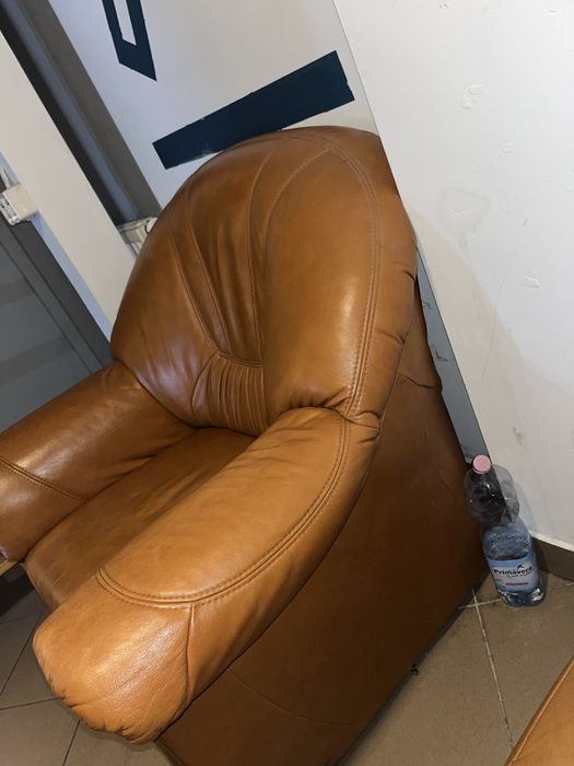 Fotel gala collezione vito ze skory naturalnej
