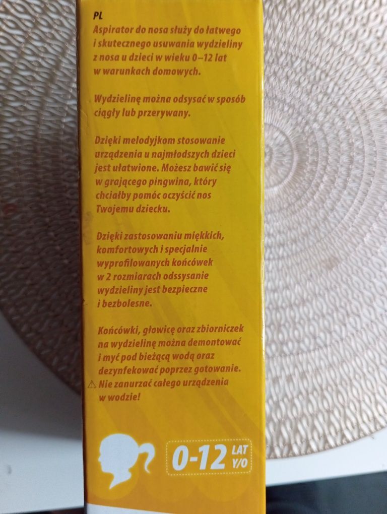 Elektryczny aspirator do nosa