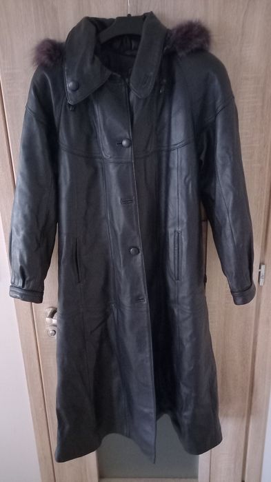 Płaszcz długi skóra naturalna
