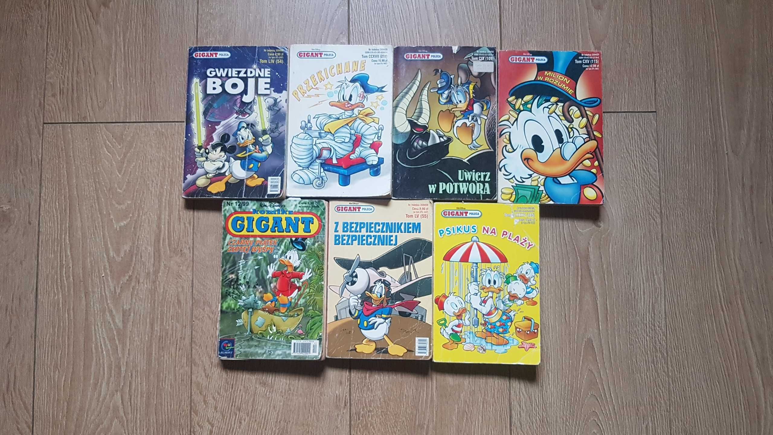 Gigant poleca komiksy Walt Disney 12/99 ,54, 55, 109, 115, 185, 217