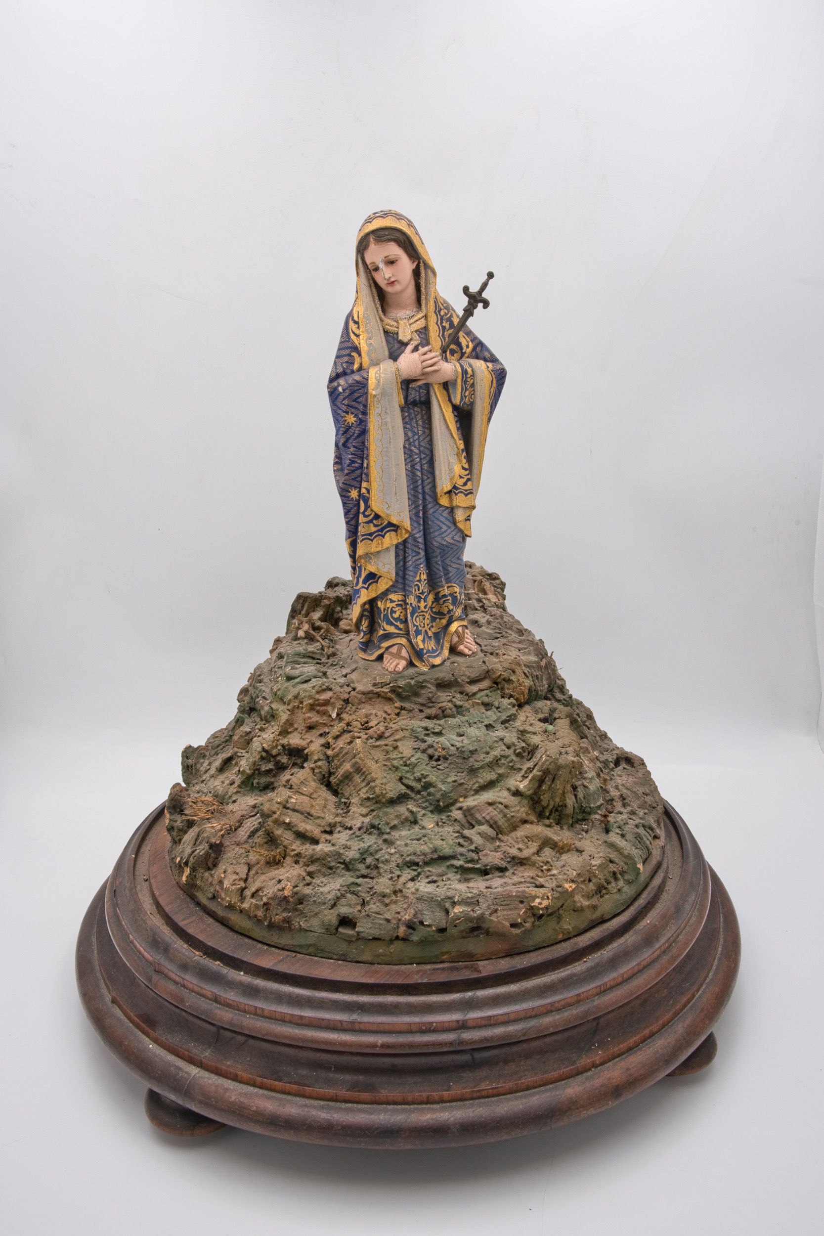 Figura Nossa Senhora das Dores com Base, Séc. XIX